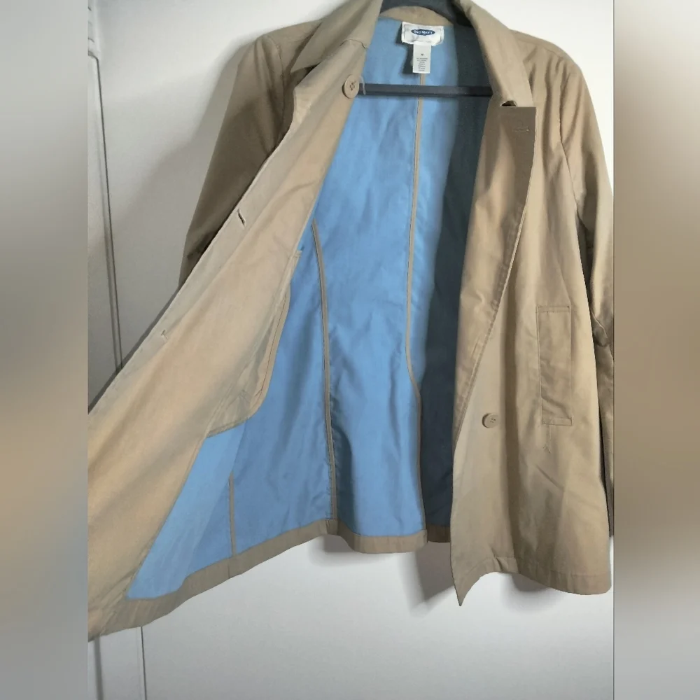 Old Navy (Size M) Khaki Lightweight Double-breasted Button Casual Peacoat